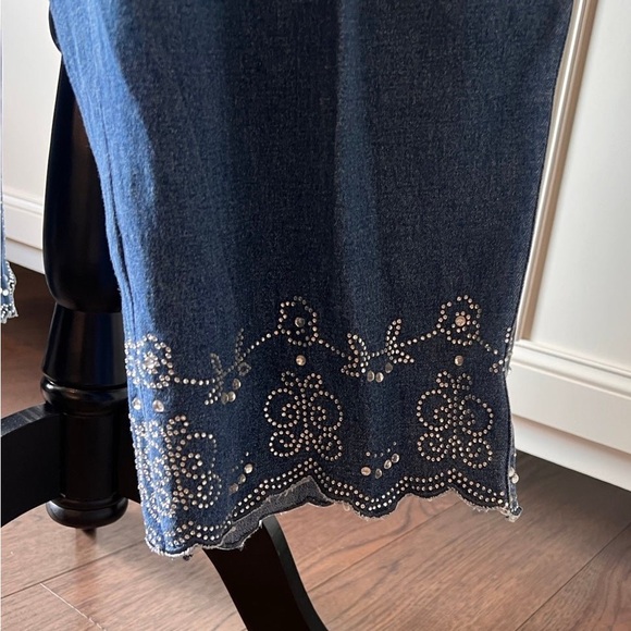 Vintage women’s 2pc denim jeans Quacker Factory embellished - Picture 5 of 8